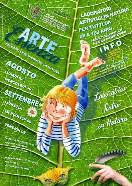 ARTESSENZA - LABORATORIO GRATUITO DI TEATRO IN NATURA SU PRENOTAZIONE AGOSTO E SETTEMBRE 2023.